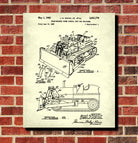 Bulldozer Patent Print Construction Blueprint Gold Rush Poster