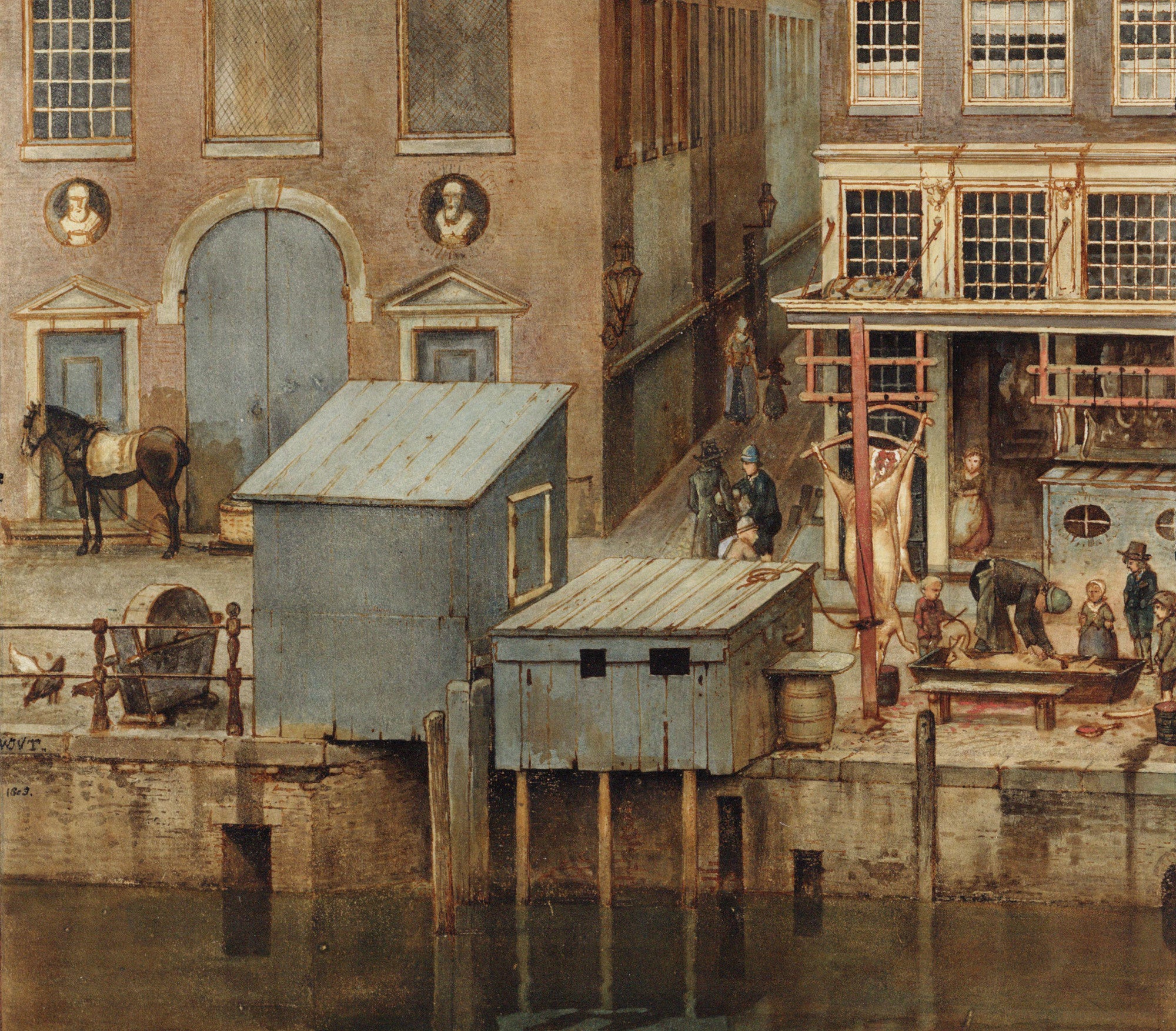 Wouter Johannes van Troostwijk Fine Art Print, Canal Front Amsterdam
