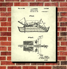 Bucket Line Dredge Patent Print Gold Rush Mining Poster