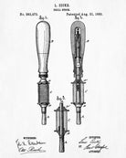 Drill Patent Print DIY Blueprint Hand Tools Poster - OnTrendAndFab