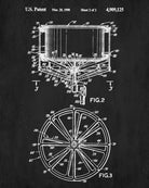 Drum Blueprint Drumming Patent Print Music Poster