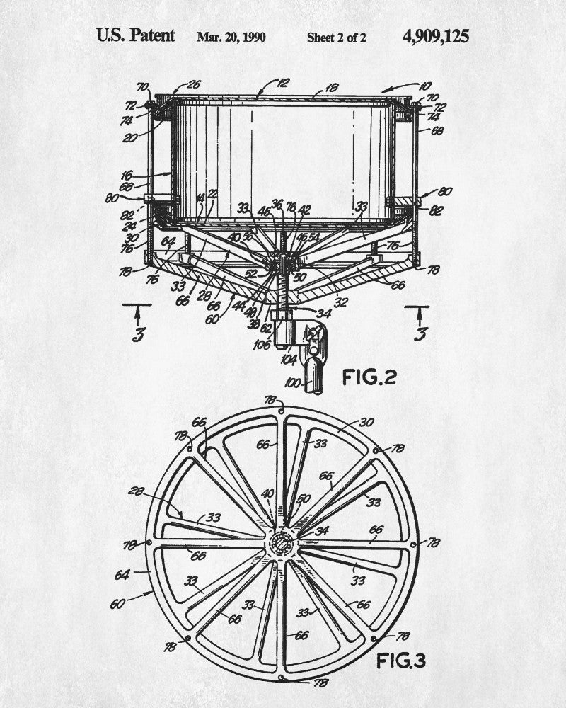 Drum Blueprint Drumming Patent Print Music Poster