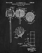 Drum Beater Ball Blueprint Drumming Patent Print Music Poster