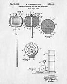 Drum Beater Ball Blueprint Drumming Patent Print Music Poster