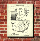 Drum Kick Blueprint Drumming Patent Print Music Poster