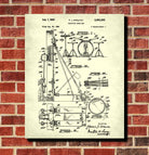 Drum Set Blueprint Drumming Patent Print Music Poster