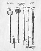 Drum Sticks Patent Print Drumming Blueprint Music Poster