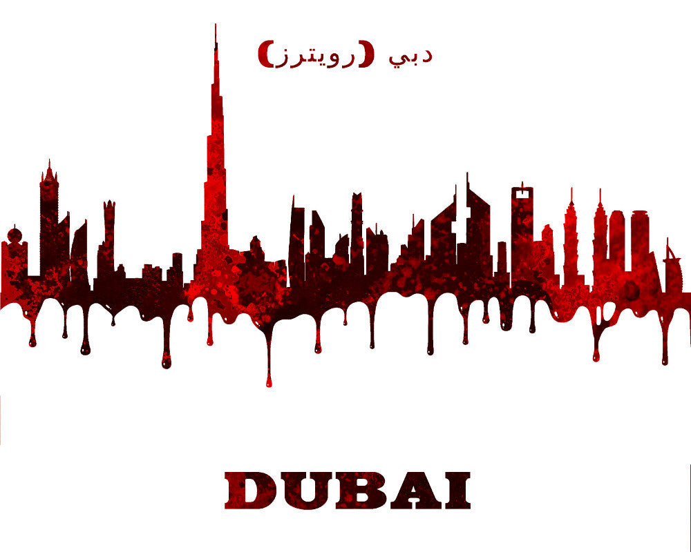 Dubai City Skyline Print Wall Art Poster UAE - OnTrendAndFab