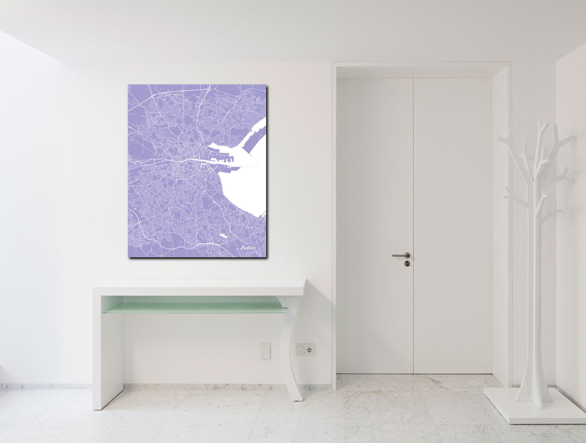 Dublin City Street Map Print Custom Wall Map of Dublin - OnTrendAndFab