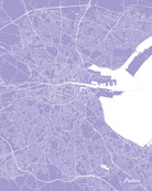 Dublin City Street Map Print Custom Wall Map of Dublin - OnTrendAndFab