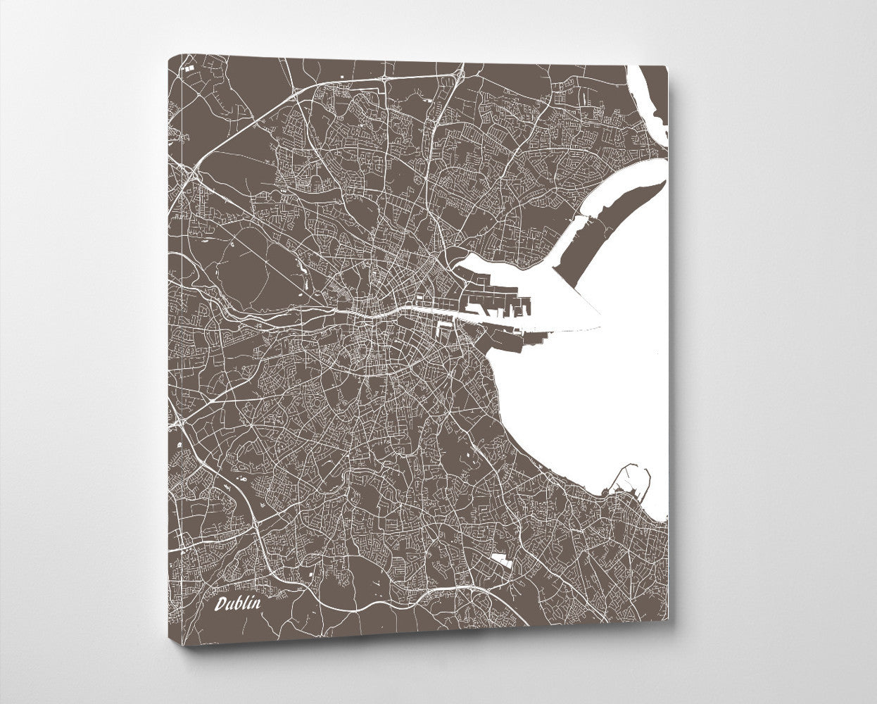 Dublin City Street Map Print Custom Wall Map Poster - OnTrendAndFab