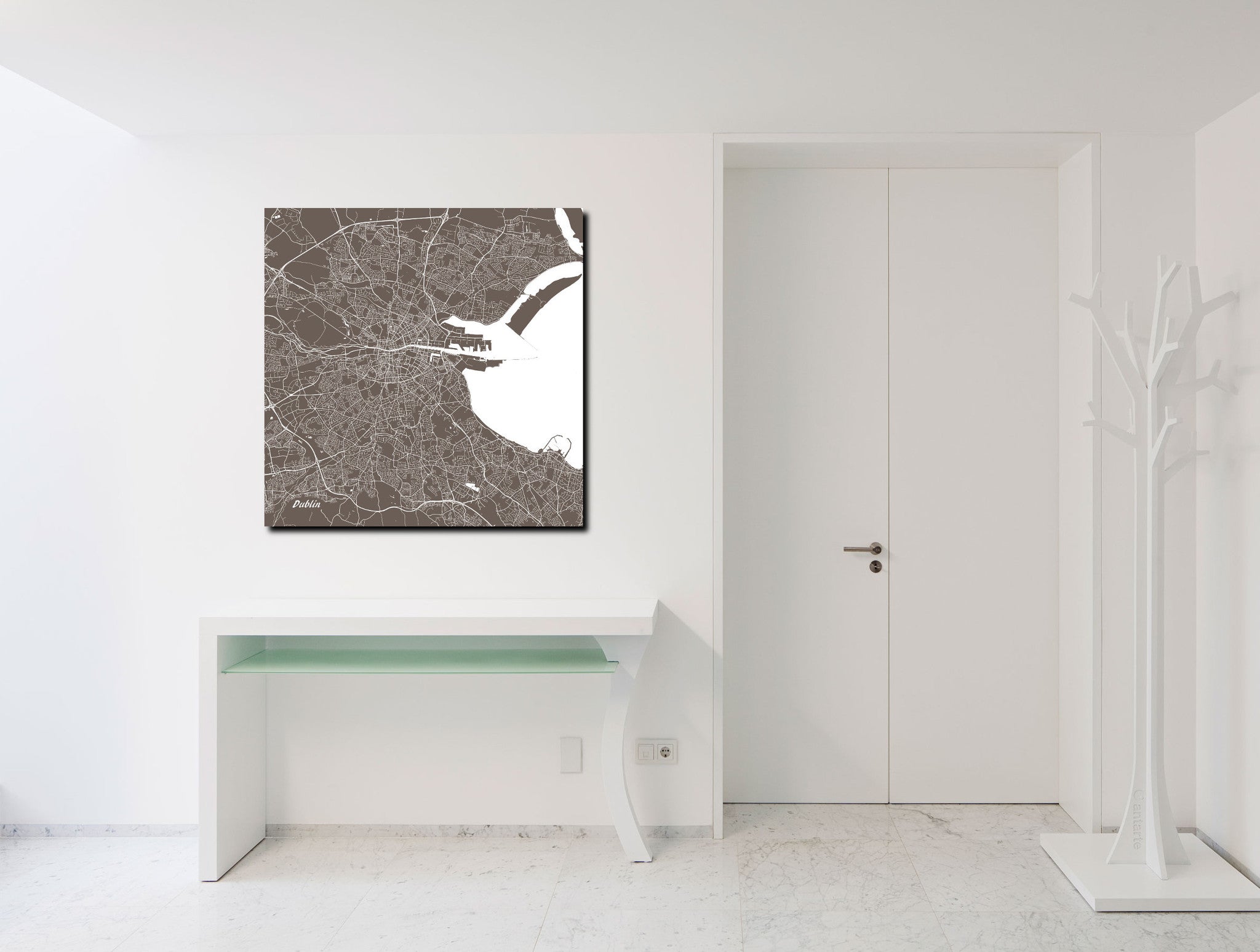 Dublin City Street Map Print Custom Wall Map Poster - OnTrendAndFab