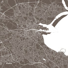 Dublin City Street Map Print Custom Wall Map Poster - OnTrendAndFab