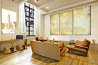Dublin Street Map 3 Panel Canvas Wall Map