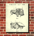 Dump Truck Patent Print Construction Blueprint Mining Poster