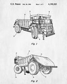 Dump Truck Patent Print Construction Blueprint Mining Poster