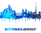 Dusseldorf City Skyline Print Wall Art Poster Germany - OnTrendAndFab