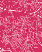 Ealing London City Street Map Print Feature Wall Art Poster 7180P