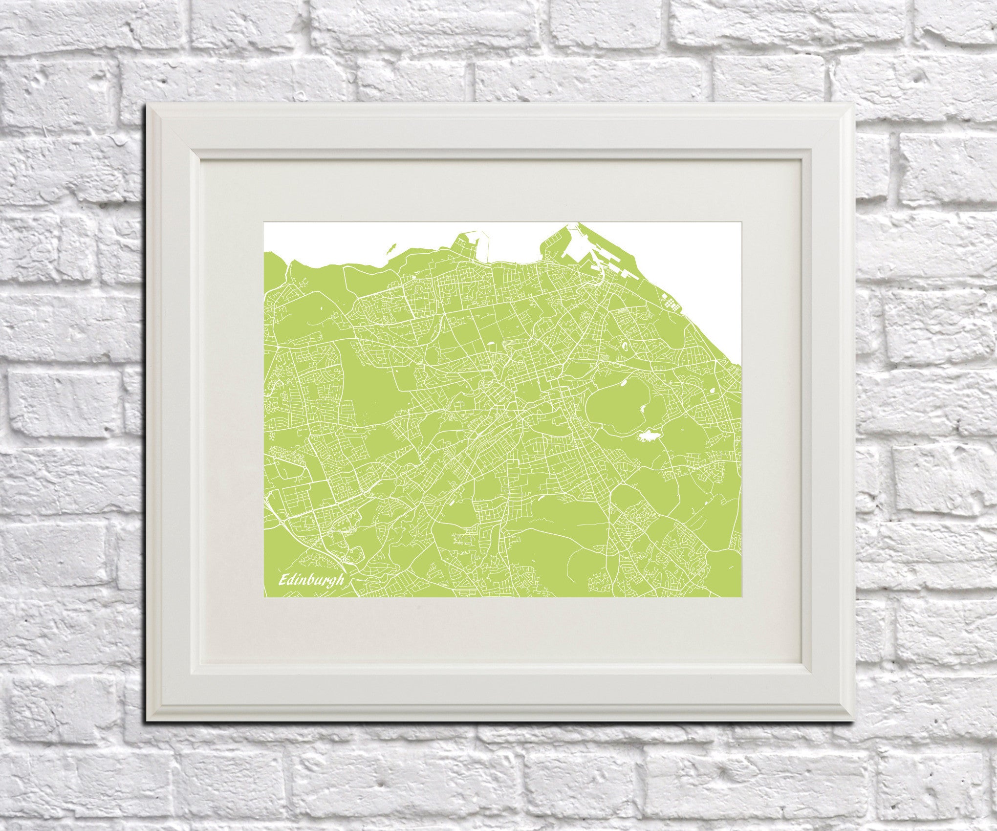 Edinburgh City Street Map Print Modern Art Poster Home Decor - OnTrendAndFab