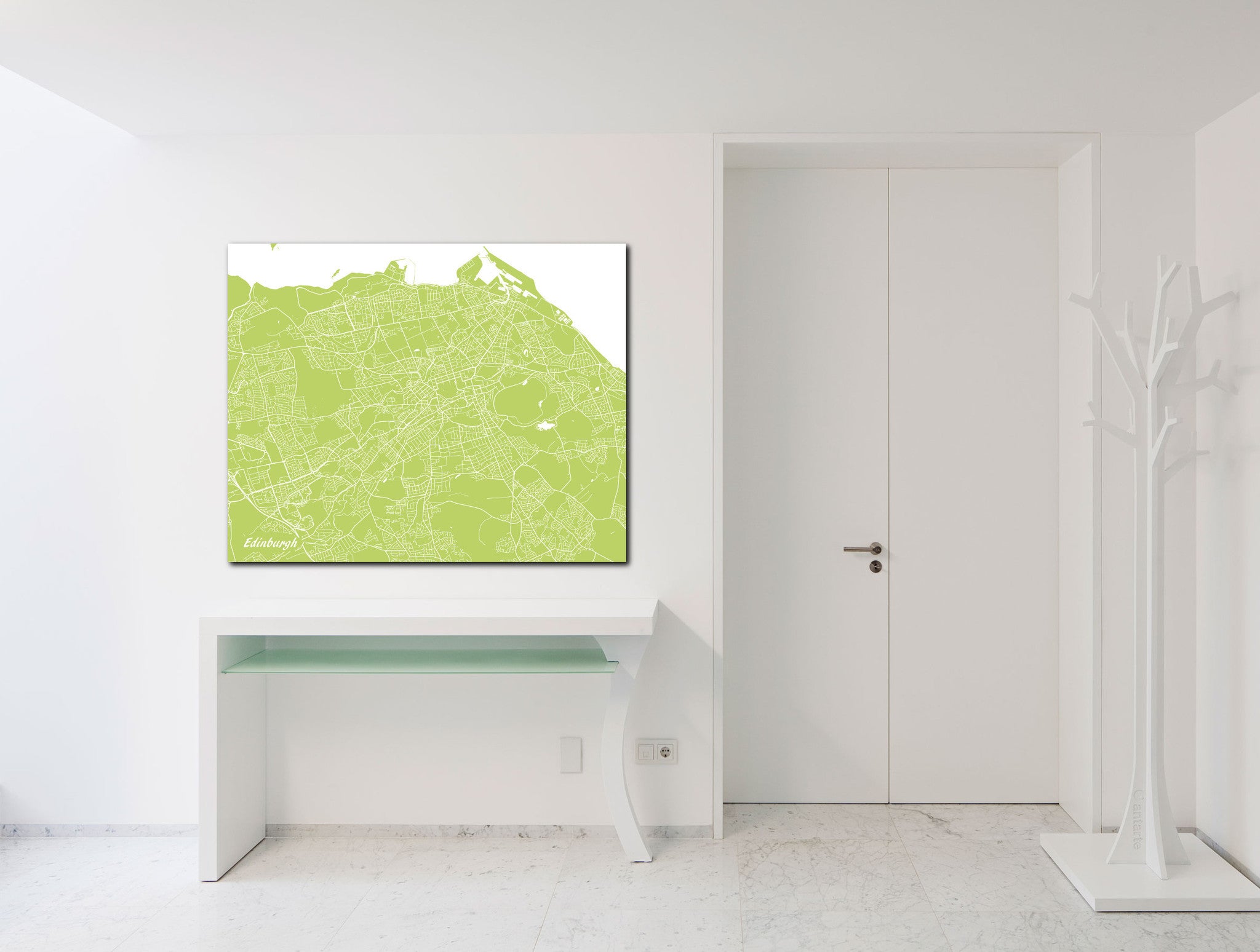 Edinburgh City Street Map Print Modern Art Poster Home Decor - OnTrendAndFab