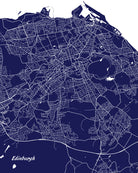 Edinburgh City Street Map Print Modern Art Poster Home Decor - OnTrendAndFab