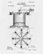 Edison Patent Print Electrical Blueprint Vintage Invention Poster - OnTrendAndFab