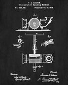 Edison Blueprint Vintage Invention Poster Phonograph Patent Print - OnTrendAndFab