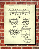 Egg Carton Patent Print Box Blueprint Kitchen Poster - OnTrendAndFab