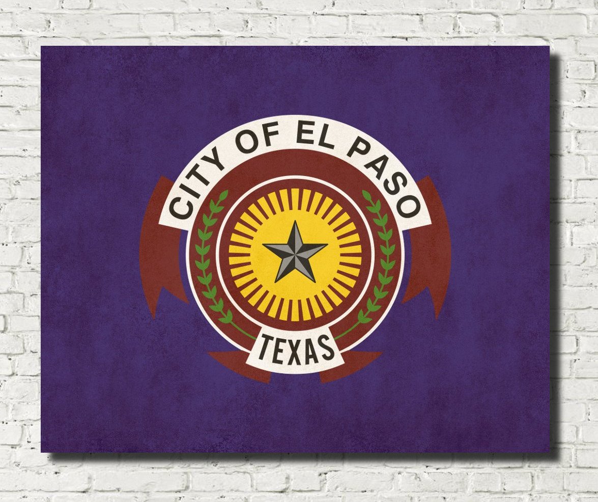 El Paso Texas City Flag Print