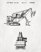 Electric Rope Shovel Patent Print Mining Equipment Poster Gold Rush