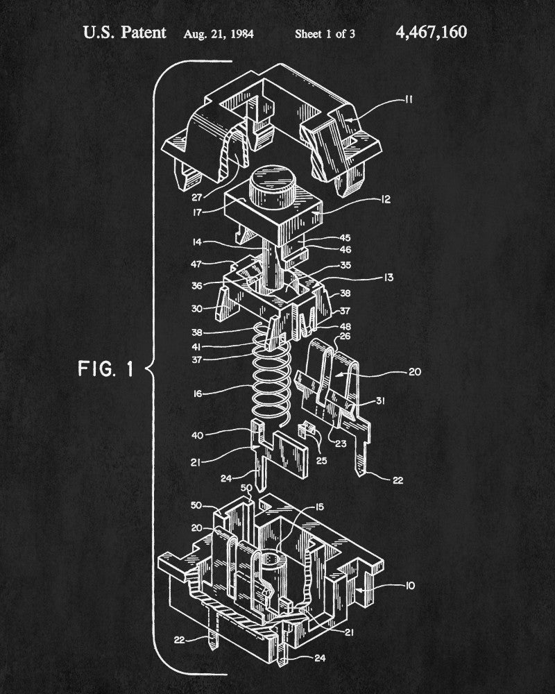 Electrical Blueprint Switch Patent Print Workshop Poster - OnTrendAndFab