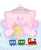 Baby Elephant Cute Children's Nursery Wall Art Print