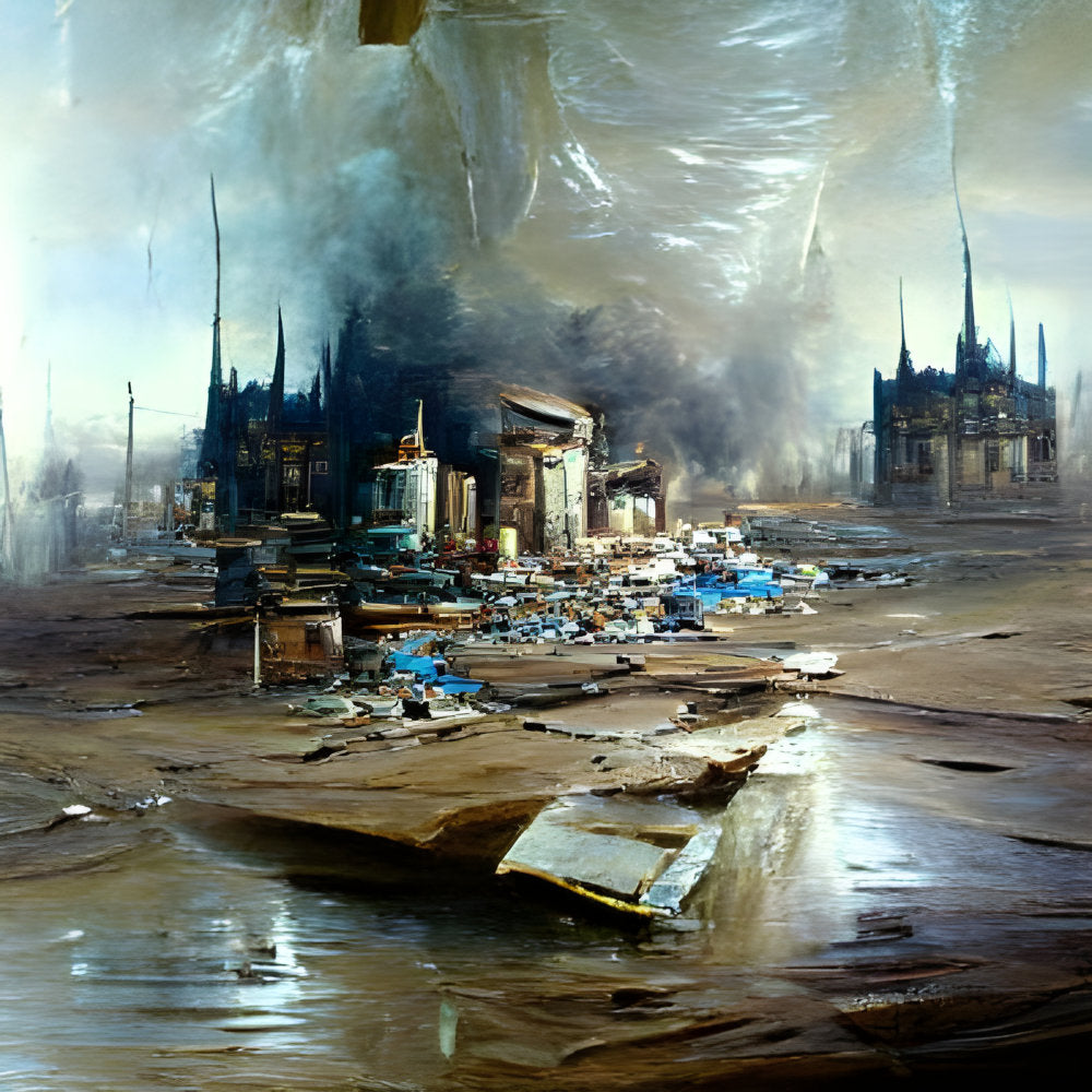 End of the City, Framed Urban Abstract Fine Art Print