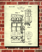 Engine Blueprint Ford Car Automotive Patent Print Garage Poster