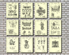 Engine Patent Prints Set 12 Motoring Posters Mechanic Gift