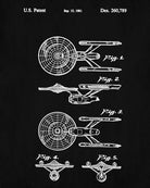 Enterprise Patent Print Star Trek Blueprint Spaceship Poster - OnTrendAndFab