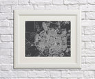 Erbil, Iraq Street Map Print Feature Wall Art Poster