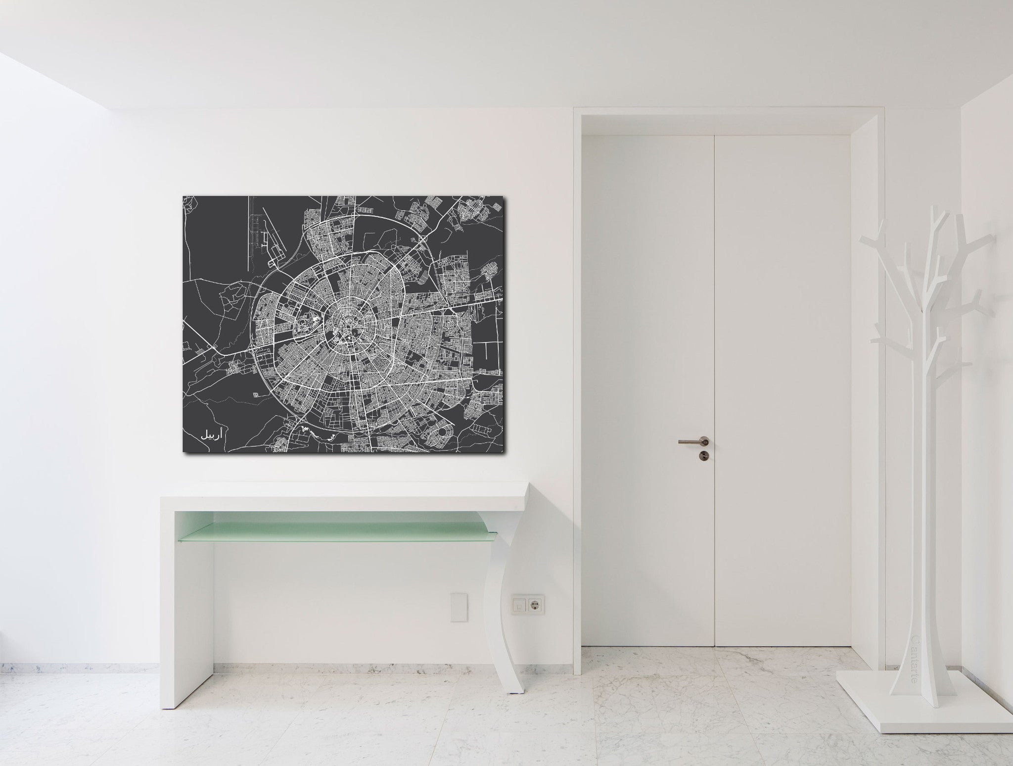 Erbil, Iraq Street Map Print Feature Wall Art Poster