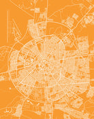 Erbil, Iraq Street Map Print Feature Wall Art Poster