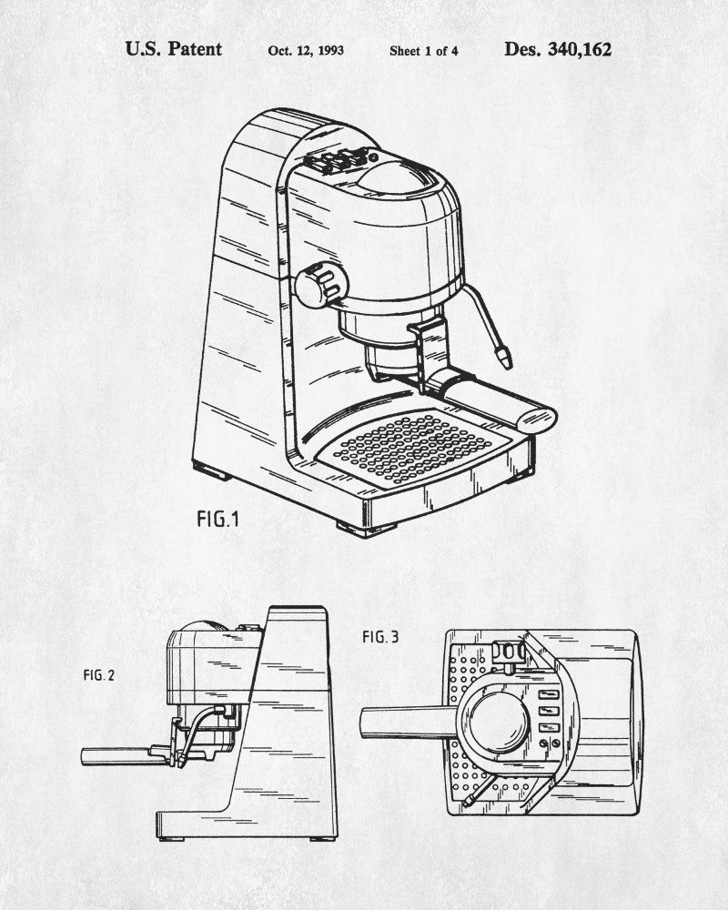 Espresso Patent Print Coffee Blueprint Kitchen Cafe Poster - OnTrendAndFab