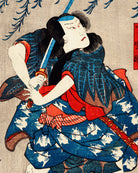Warriors Battling Female Spirit Japanese Fine Art Print - GalleryThane.com