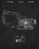 Excavator Patent Print Mining Equipment Poster Klondike Gold Rush