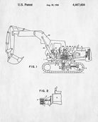 Excavator Patent Print Mining Equipment Poster Klondike Gold Rush