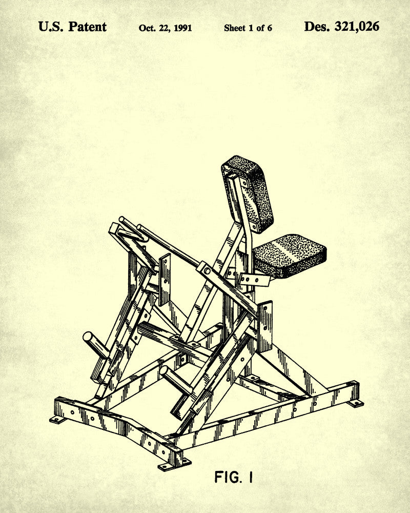 Exercise Equipment Patent Poster Gym Art Print - OnTrendAndFab