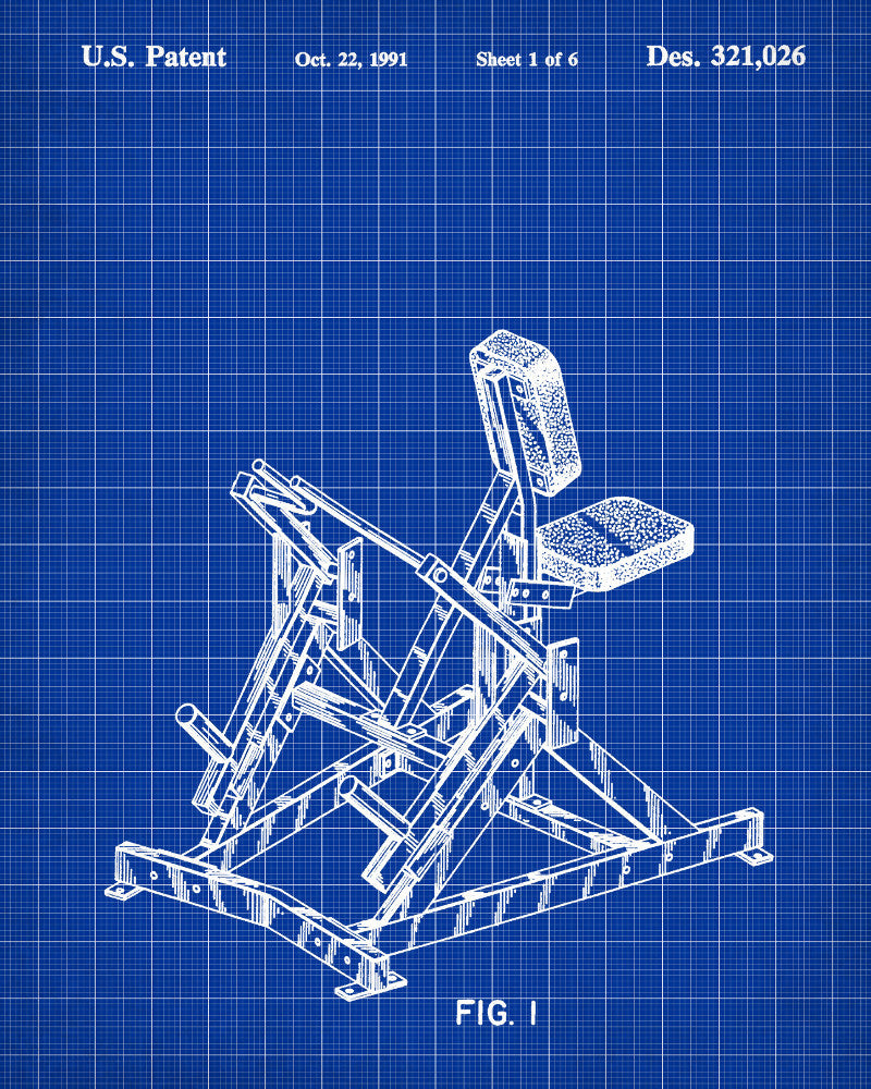 Exercise Equipment Patent Poster Gym Art Print - OnTrendAndFab