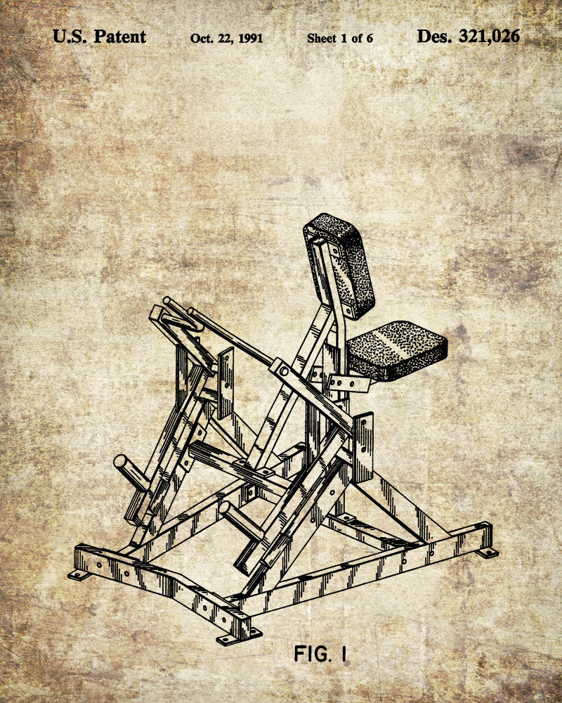 Exercise Equipment Patent Poster Gym Art Print - OnTrendAndFab