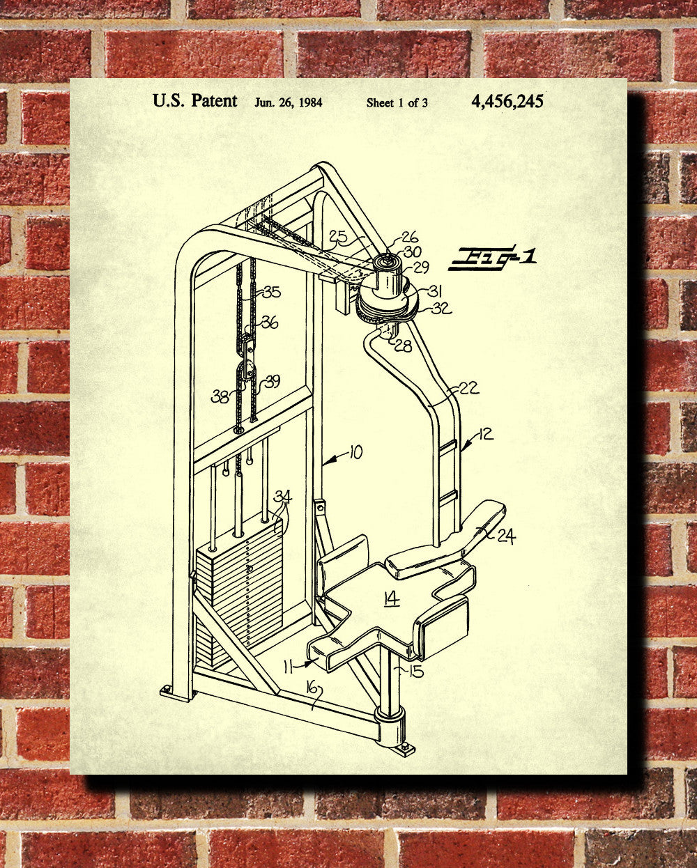 Exercise Equipment Patent Poster Gym Art Print - OnTrendAndFab