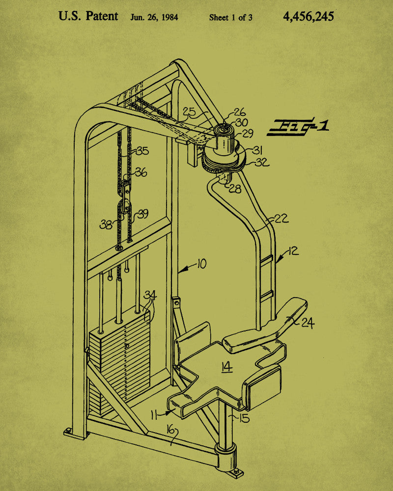 Exercise Equipment Patent Poster Gym Art Print - OnTrendAndFab