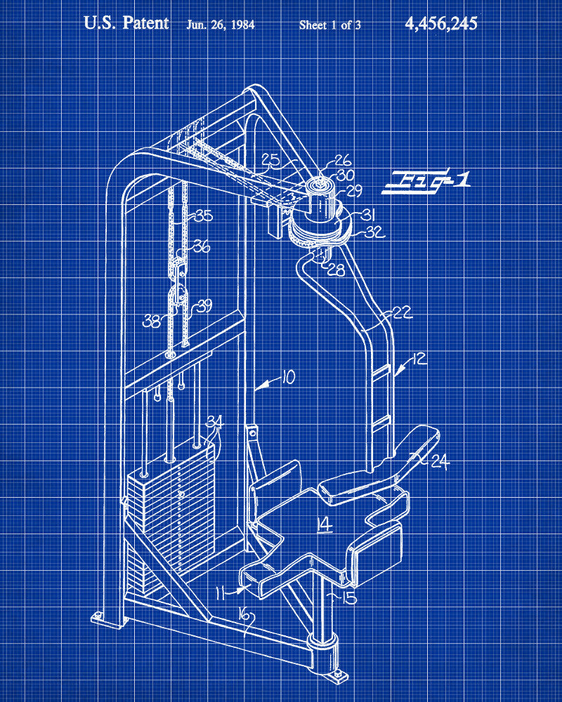 Exercise Equipment Patent Poster Gym Art Print - OnTrendAndFab