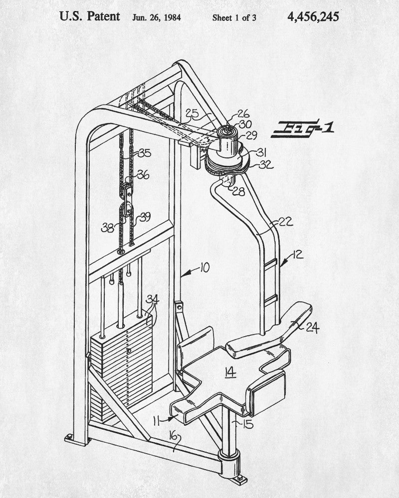 Exercise Equipment Patent Poster Gym Art Print - OnTrendAndFab